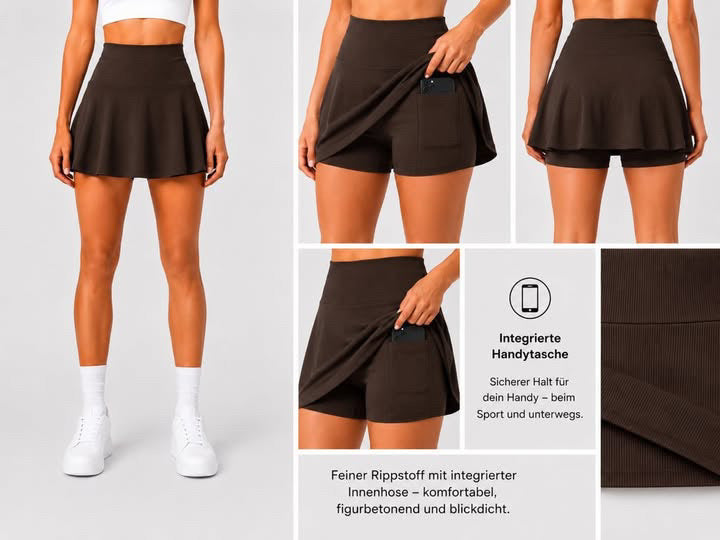 Comfort Skort – Rock mit integrierter Innenhose und 2 Handytaschen